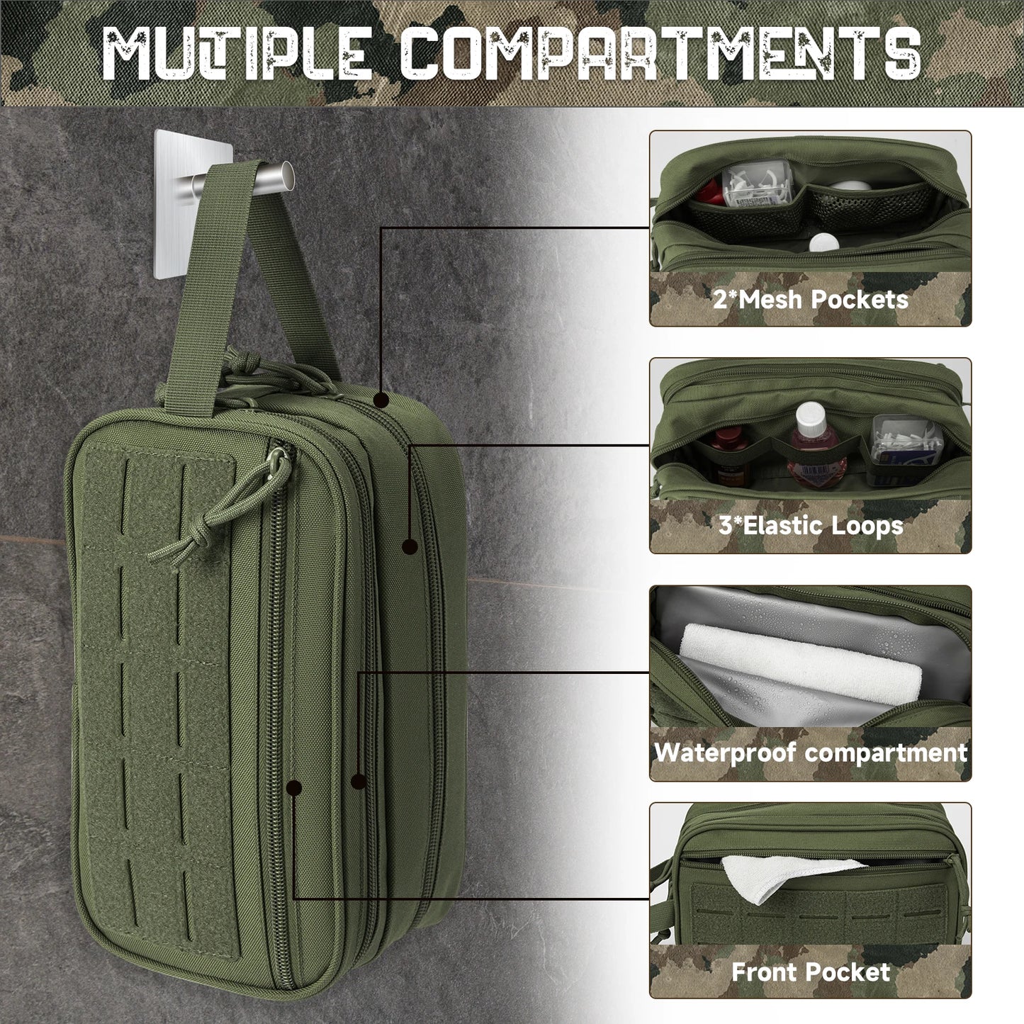 ReFire Gear Tactical Toiletry Bag for Men and Travel Kit