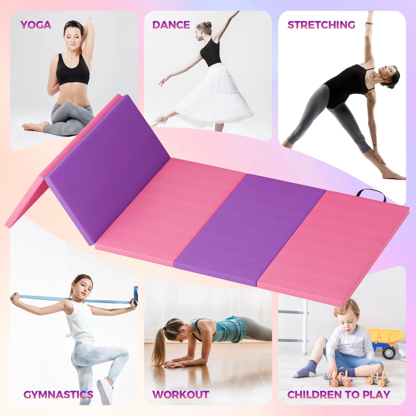 HiMISS Gymnastics Tumbling Mats For Home Gym And Training
