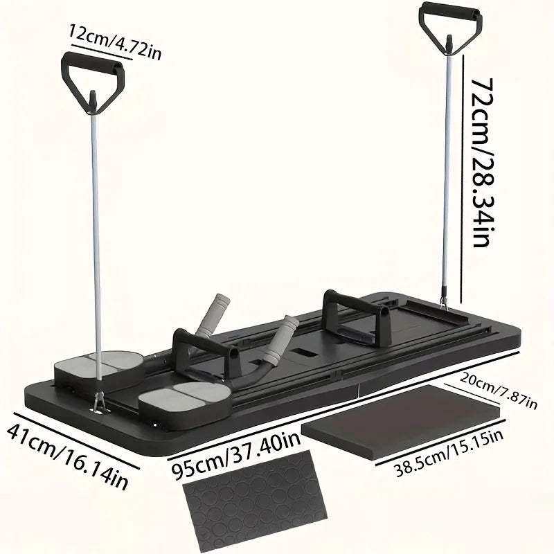 Multifunctional Pilates Reformer Set With Abdominal Exercise Board
