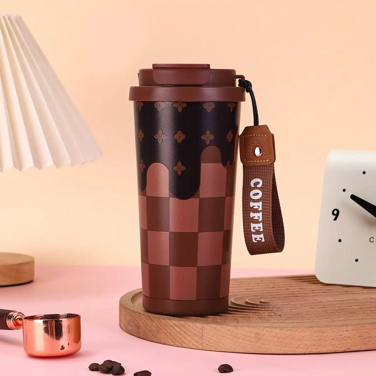 Stainless Steel Insulated Travel Coffee Tumbler With Leakproof Lid