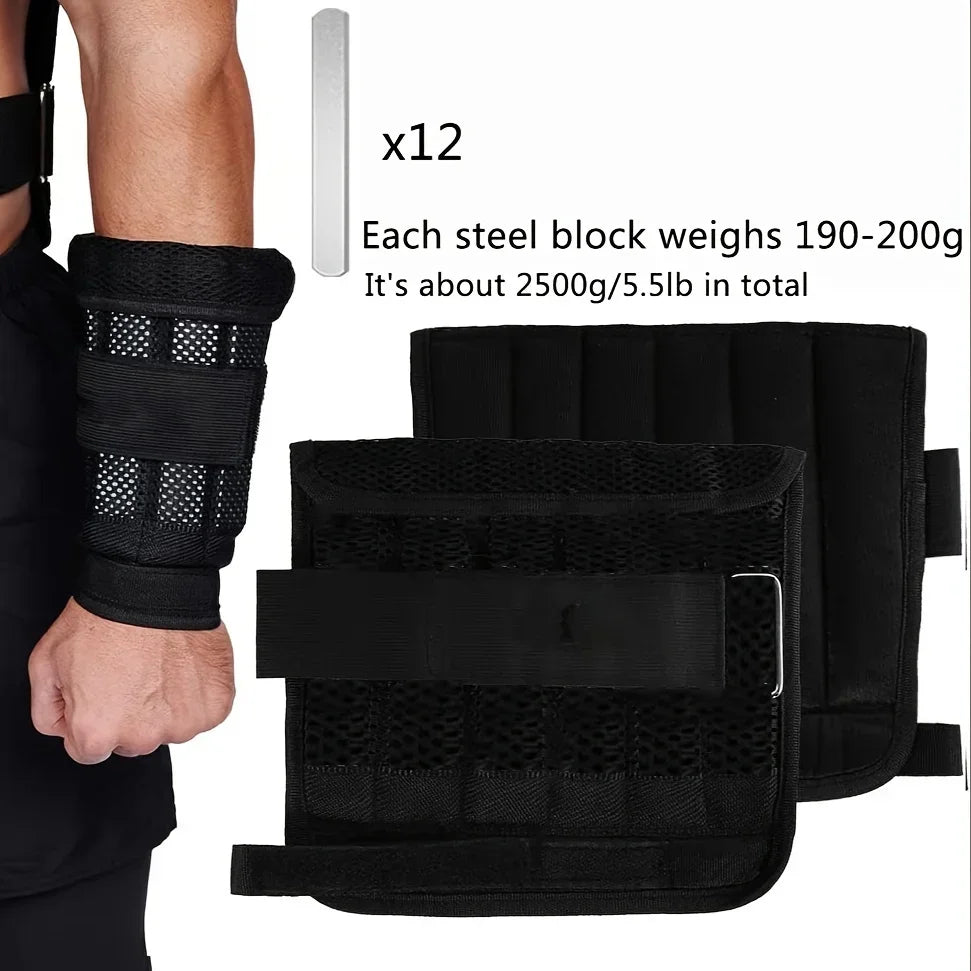 Adjustable Weight Vest And Ankle And Wrist Weights For Training