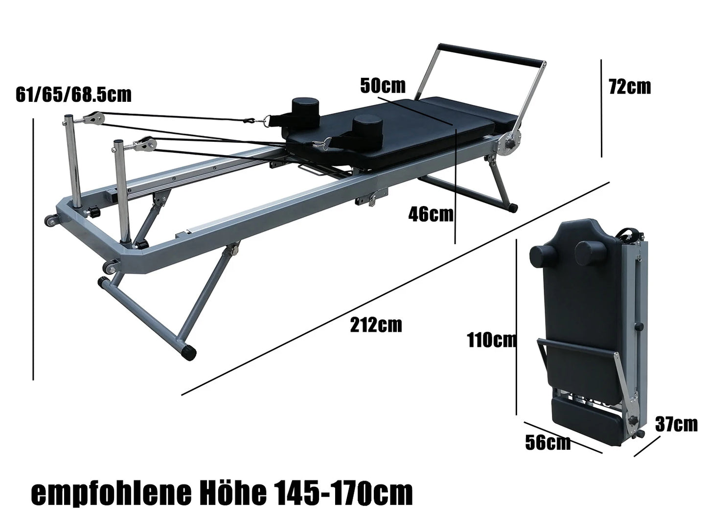 Nexace Foldable Pilates Reformer For Home Fitness And Training