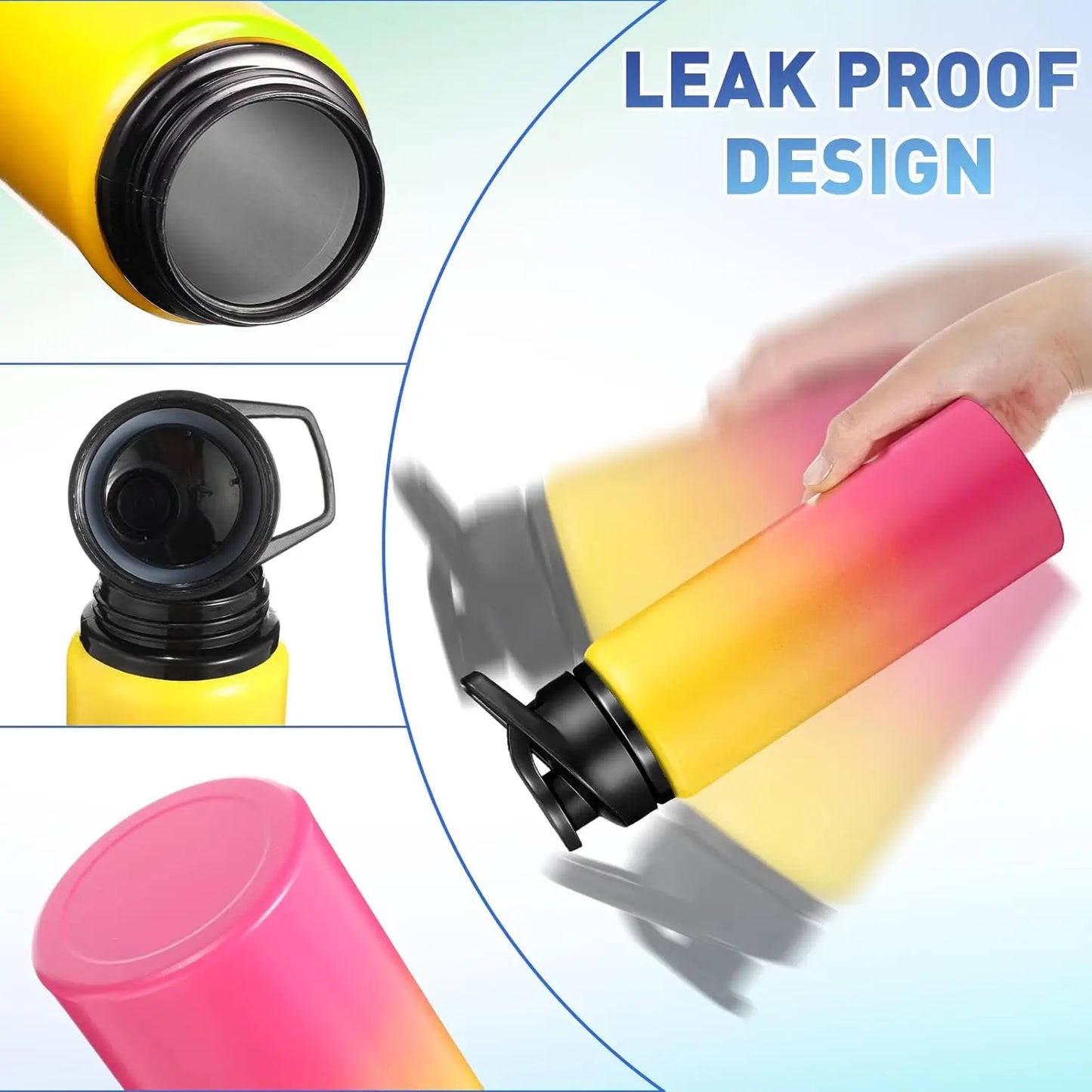 Multipurpose Aluminum Water Bottles 25oz, Reusable Bulk Multi-Color Hydration for Travel, Gym, Hiking, Cycling, Camping, Fishing