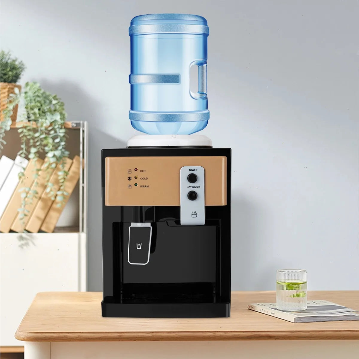 Countertop Hot And Cold Water Dispenser With Stainless Steel Design