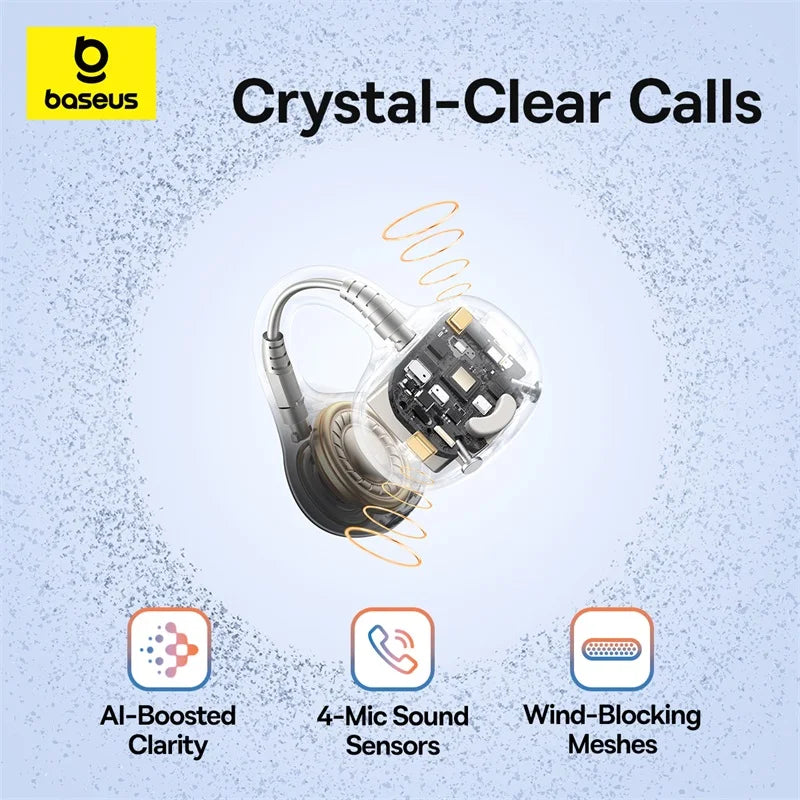 Baseus BC1 Open Ear Buds With Four Mic Clear Calls