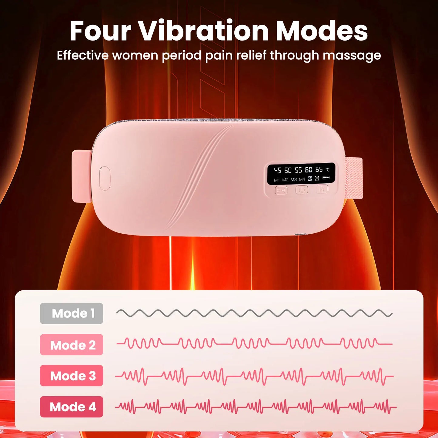 Portable Menstrual Heating Pad Massager Belt for Period Relief