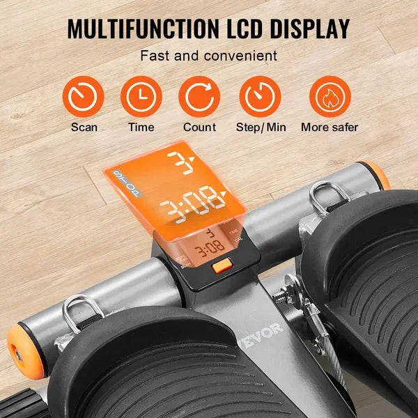 Mini Stair Stepper With Resistance Bands For Home Exercise