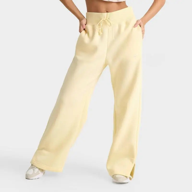Nike Women's High-Waisted Wide-Leg Breathable Sweatpants for Yoga Fitness Outdoor Casual Sports Wear