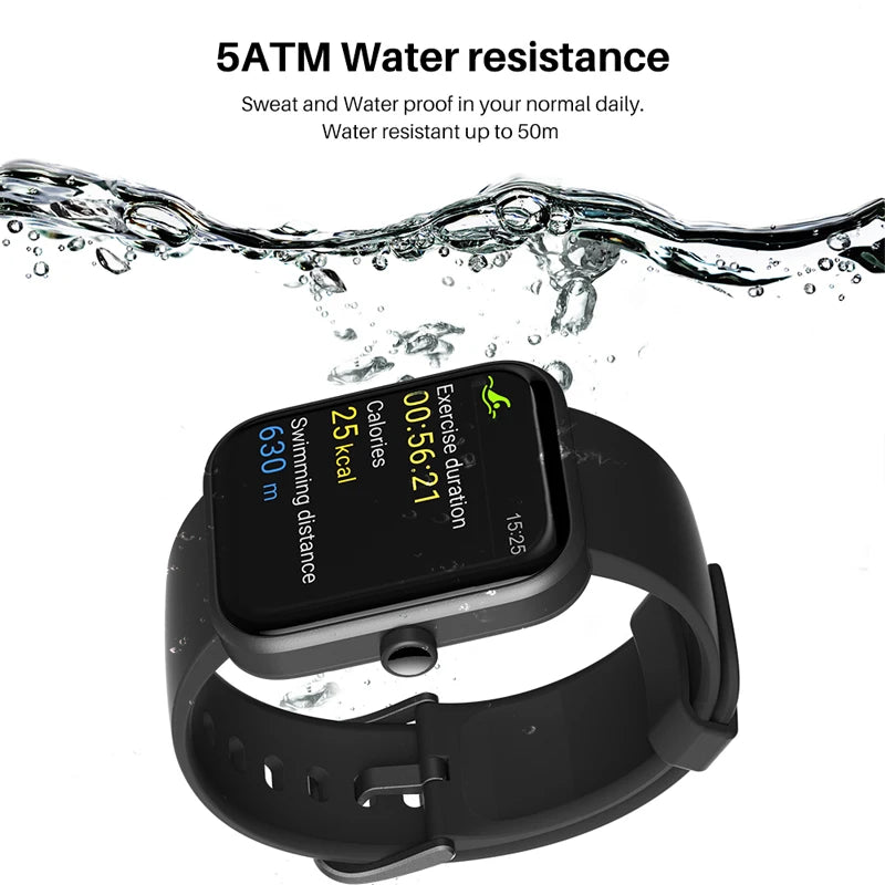 Refurbished TOZO S2 Smartwatch Waterproof 5ATM Smart Watch Alexa Built-in Fitness Tracker Swim Sport Watch for Android IOS