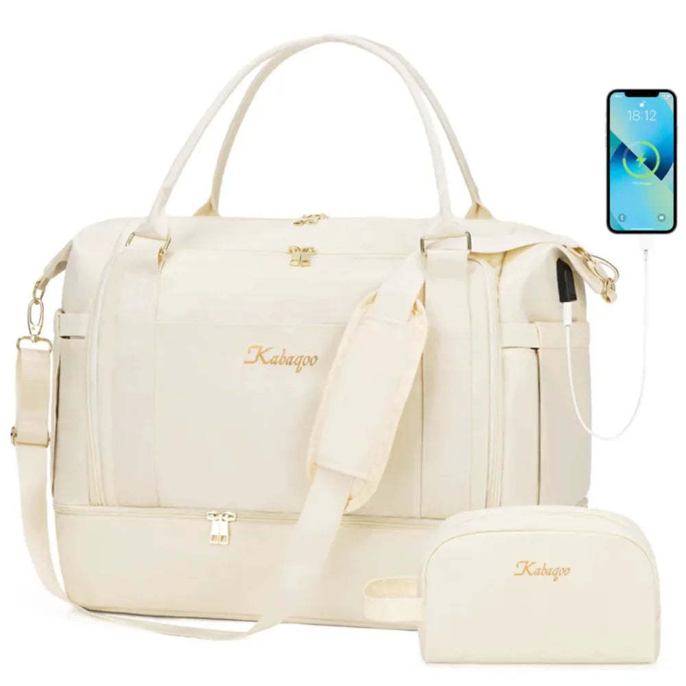 Kabaqoo Waterproof Sports Travel Bag With Dry Wet Separation