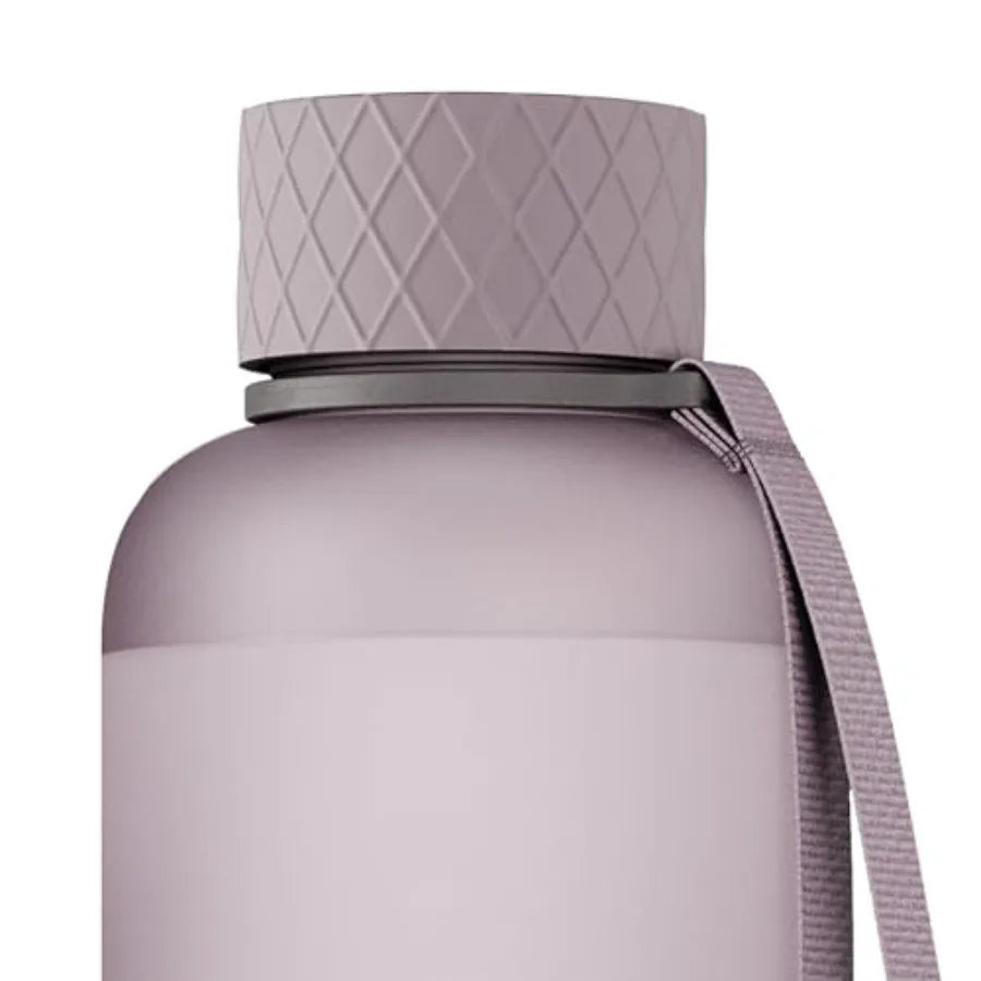 Large Water Bottle [Lightweight and Shatterproof] Fits Backpack and Cupholder for Travel, Sports, School - Black water bottle n