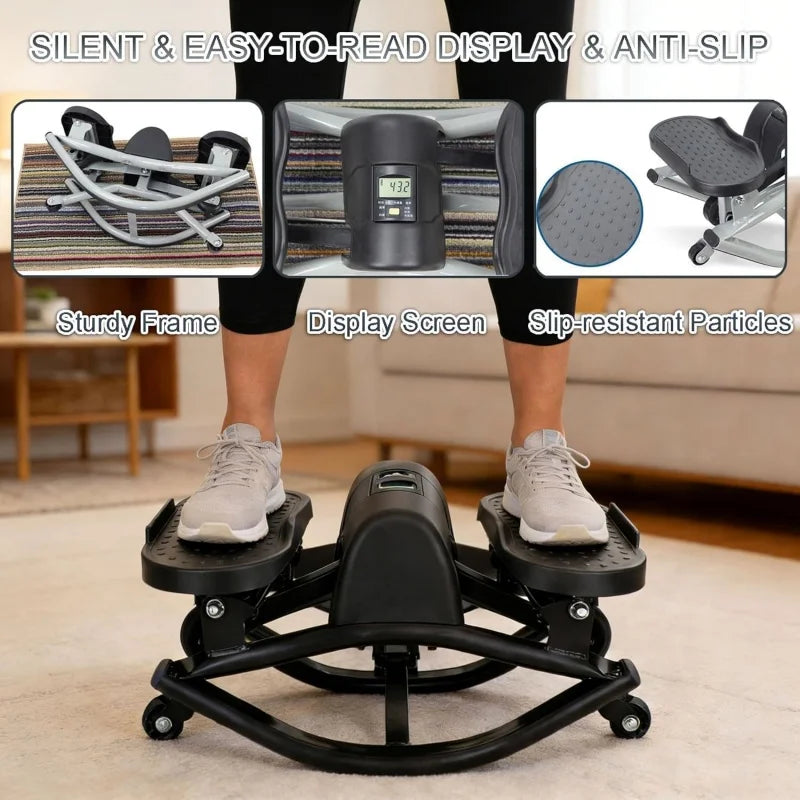 LUSQI Rock Stepper Silent Portable Exercise Machine For Home Gym