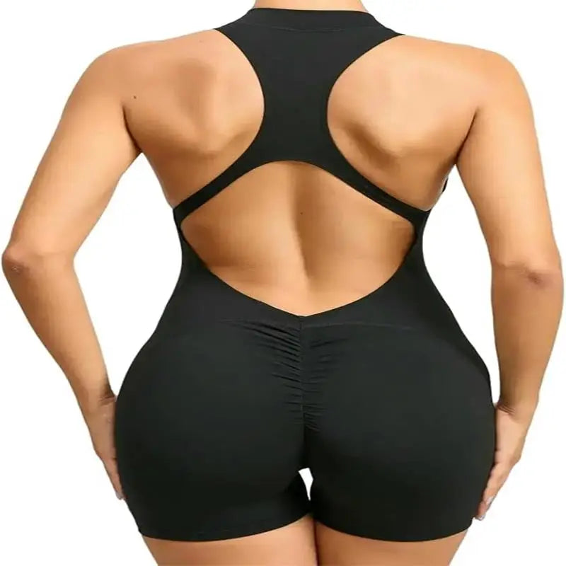 Women Sleeveless Seamless Sports Jumpsuit for Yoga and Gym Workouts