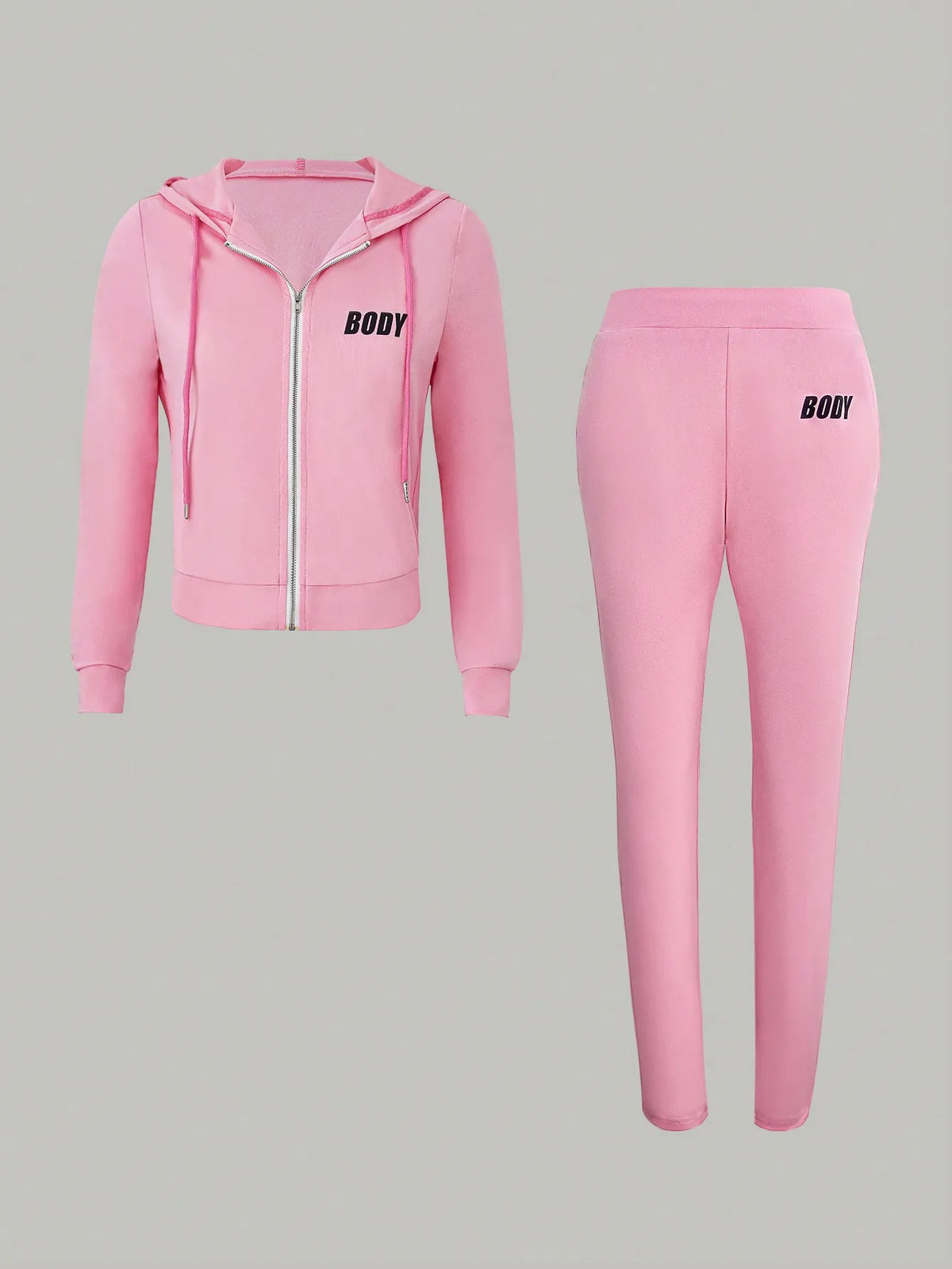 Women's Two Piece Hoodie and Jogger Sweatpants Sportswear Set