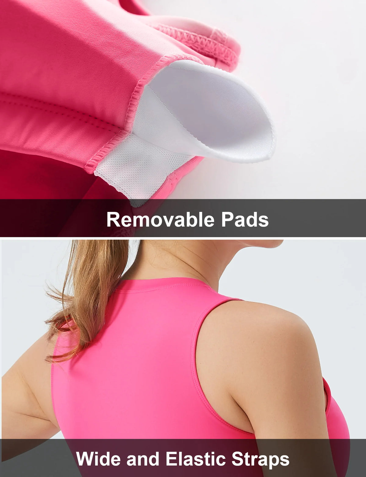 THE GYM PEOPLE Women's Sleeveless Sports Bra with Removable Pads