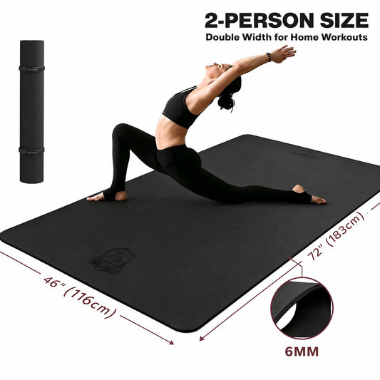 HAPBEAR Yoga Mat Non Slip Eco Friendly TPE Pilates Workout
