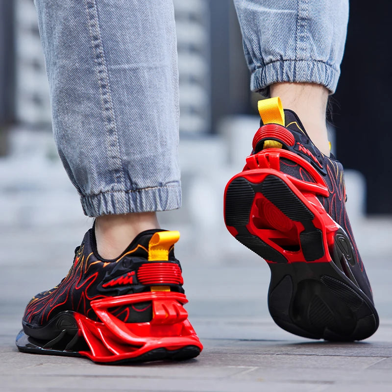 Men Sport Shoes Lace Up Breathable Casual Trainers For Men