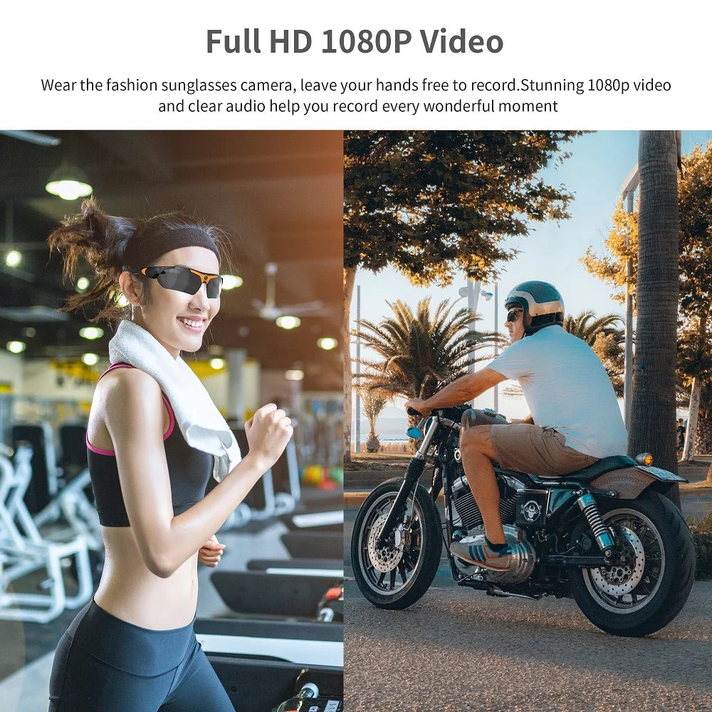 2026 Glasses With 1080p High-definition Mini Camera Smart Glasses Cycling Recorder Outdoor Sports Recording Goggles