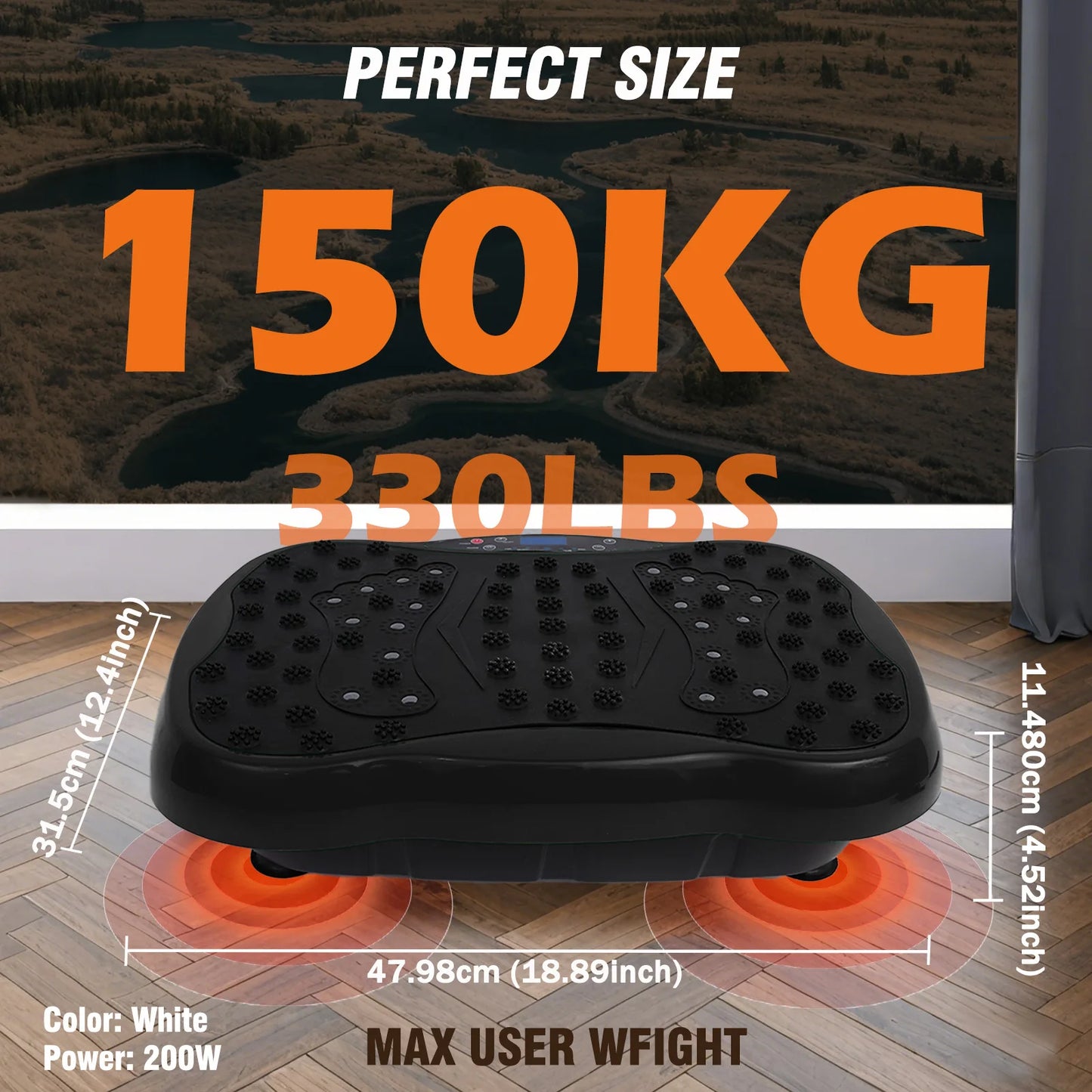 Full-Body Vibration Platform Exercise Machine Training Equipment Vibrate Fitness Workout Resistance Bands Remote Control BT