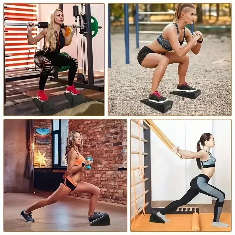 Yoga Wedge Slant Boards Adjustable Bricks Set For Fitness