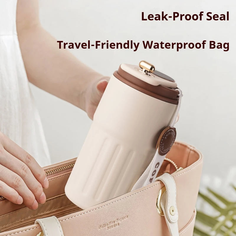 450ML Stainless Steel Thermo Water Bottle LED Temperature Display Coffee Cup Keep Cold and Heat Thermal Mug Travel Vacuum Flask