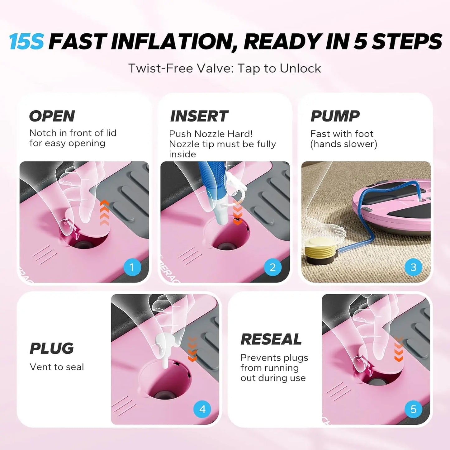 18 Inch Balance Ball Trainer with Resistance Bands And Foot Pump Half Exercise Ball Yoga Ball for Core Strength Training And Sta