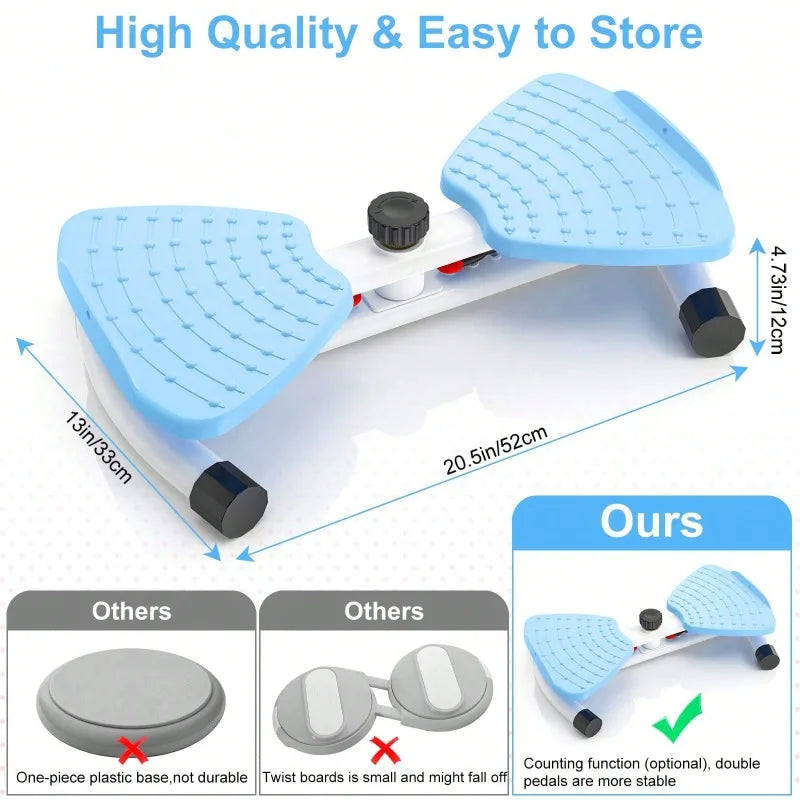 Twist Waist Disc Board with Resistance Bands, Multifunctional Home Fitness Equipment, Waist‑Twisting Exercise Platform for Leg Hip Abdominal Workout and Body Shaping