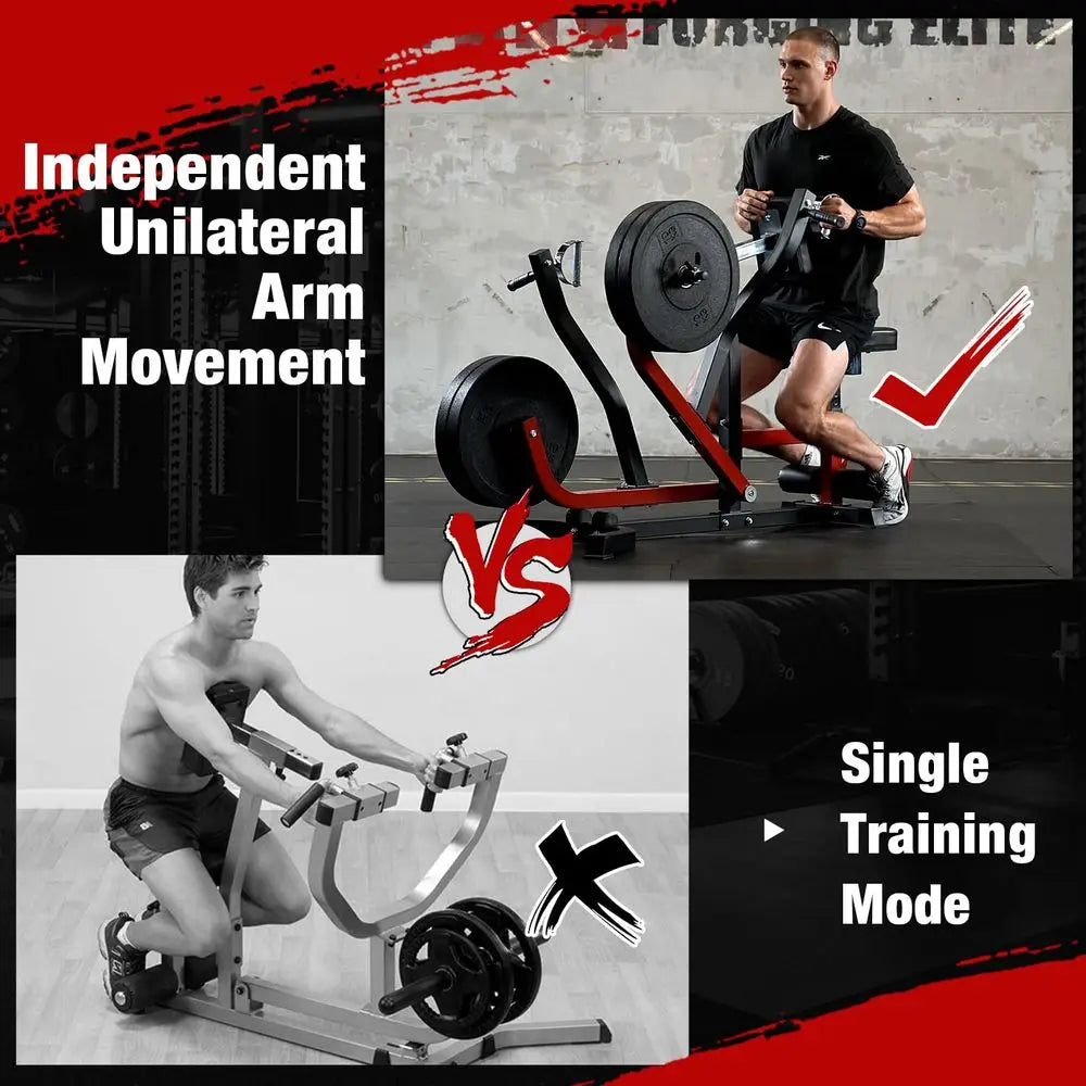 YTYIN Seated Row Machine With Independent Arms And Multi Grip