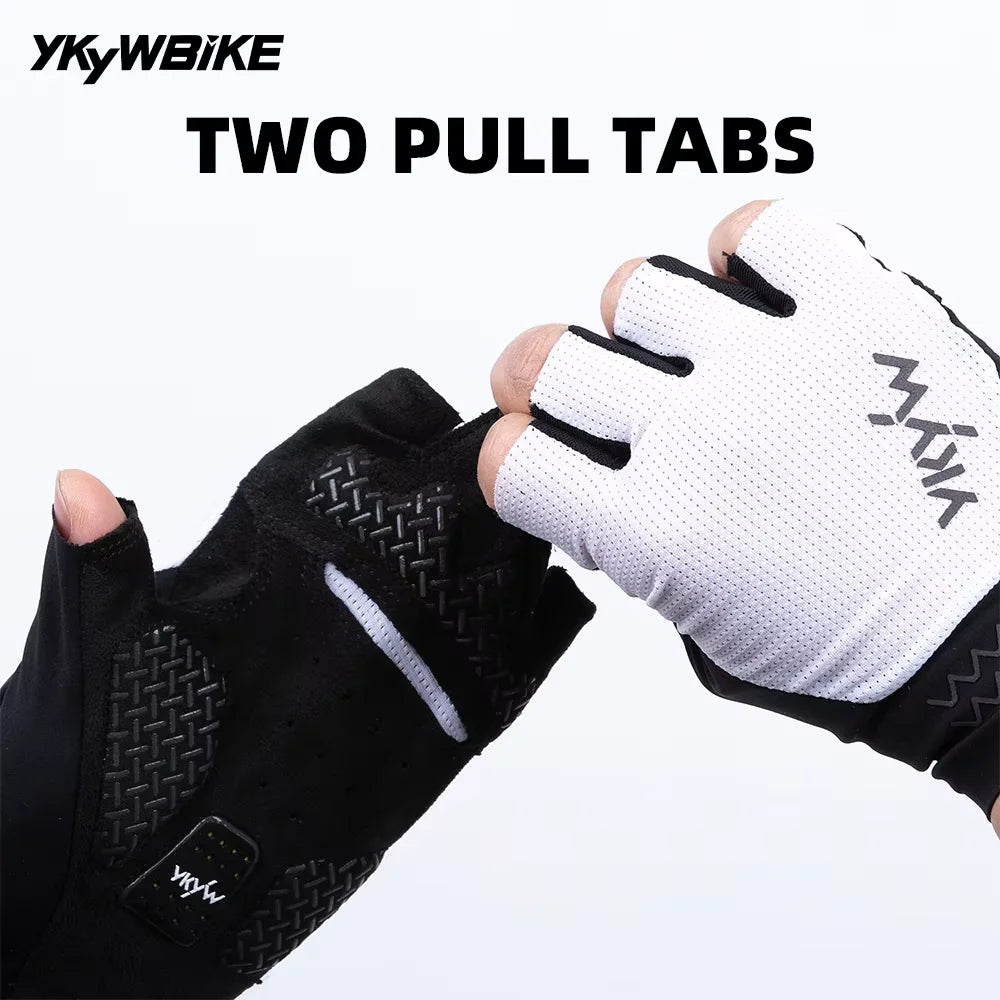 YKYWBIKE Half Finger Cycling Gloves With PORON XRD Shock Absorption