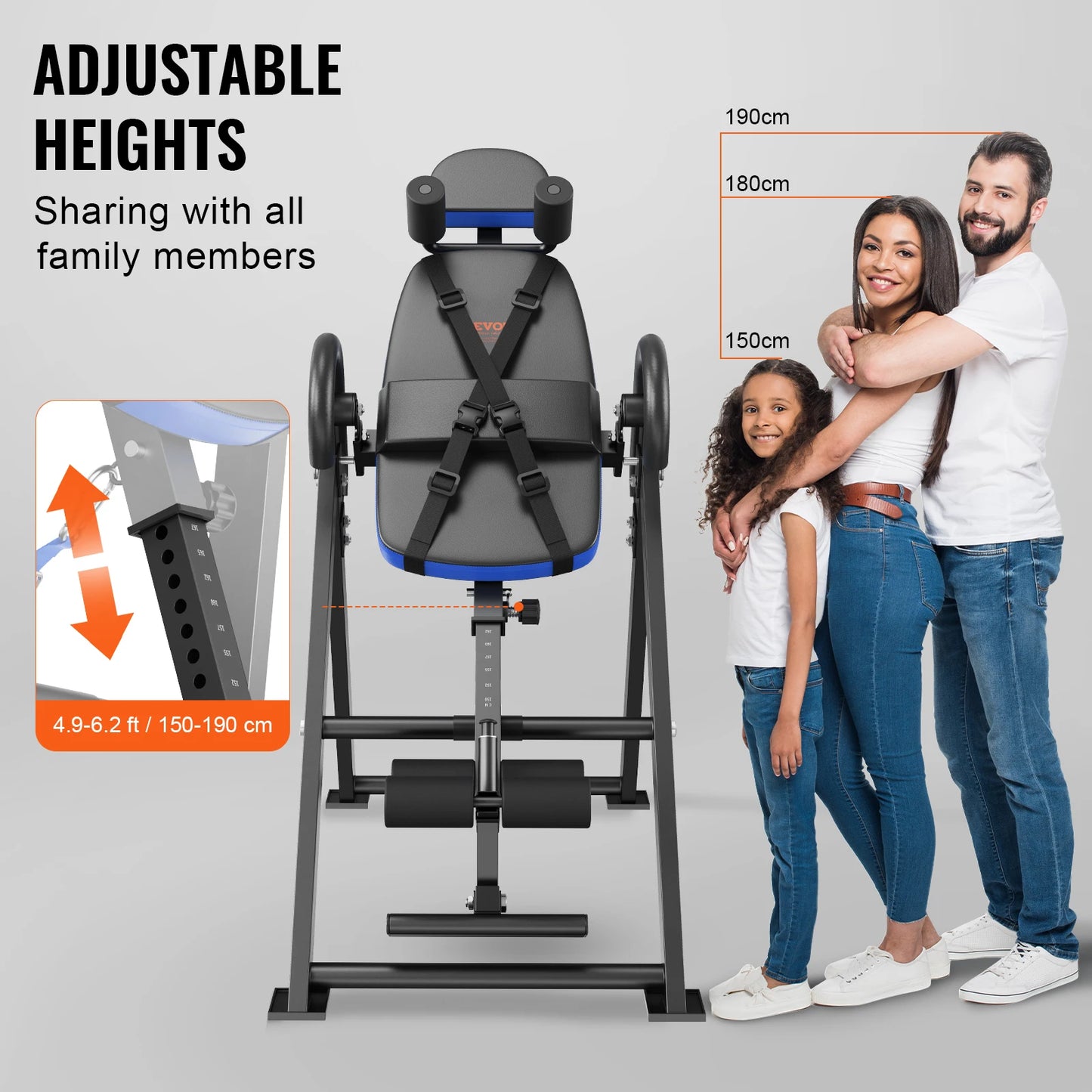 SucceBuy Inversion Table Heavy Duty Decompression Back Stretcher Headrest