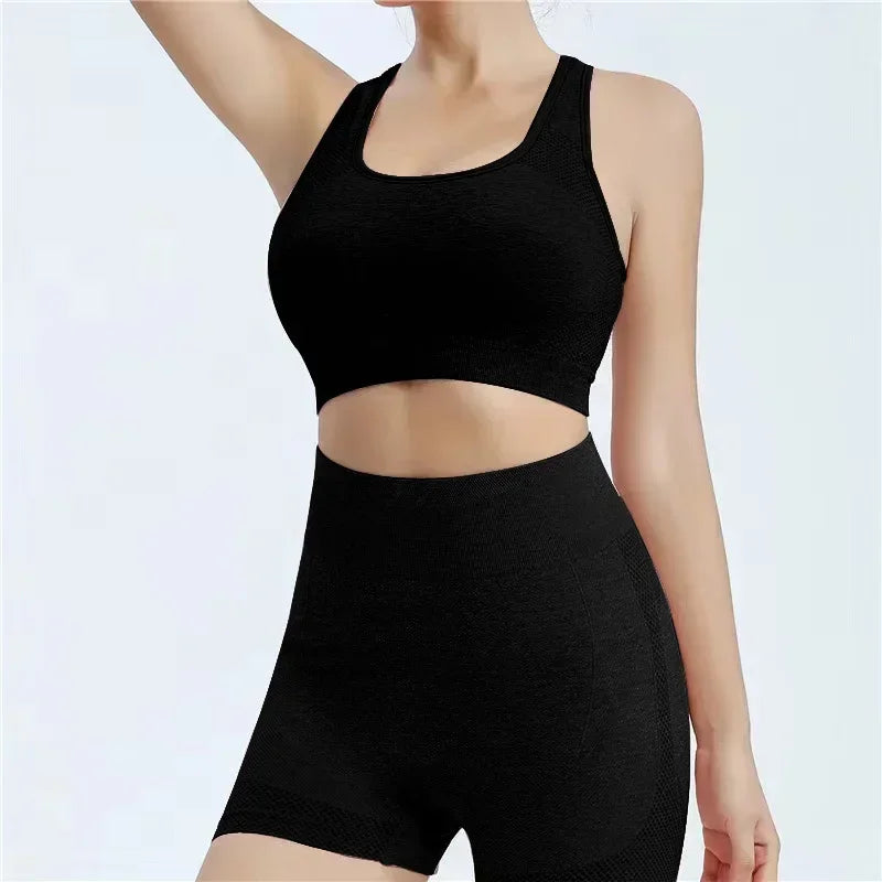 Seamless Yoga Set For Women, Breathable Quick-Dry Gym Wear
