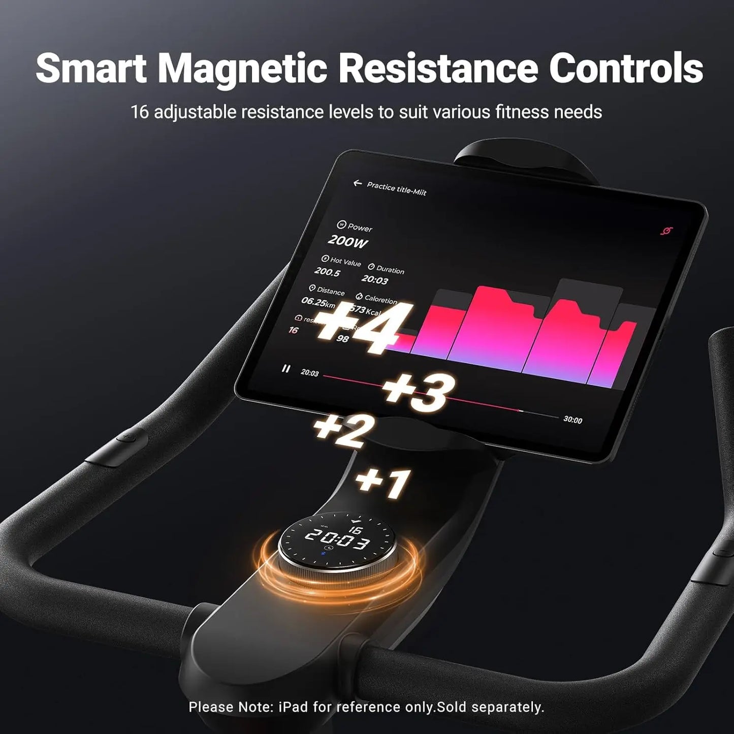 Exercise Bike With Incline And Decline, Automated Magnetic Resistance