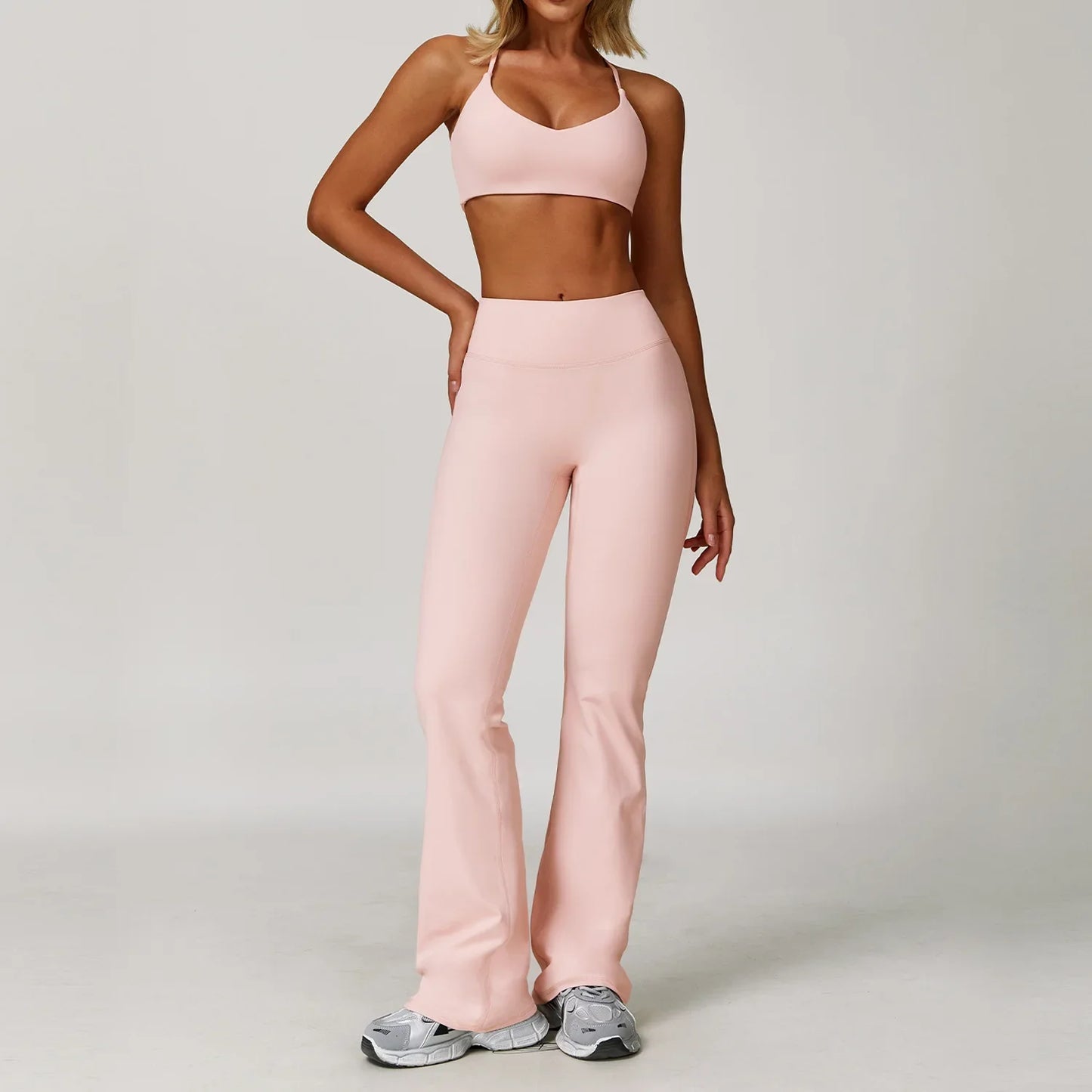 Womens Gym Set Yoga Wear Bra Jacket Leggings Shorts