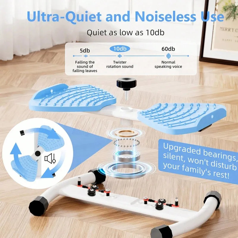 Twist Waist Disc Board with Resistance Bands, Multifunctional Home Fitness Equipment, Waist‑Twisting Exercise Platform for Leg Hip Abdominal Workout and Body Shaping