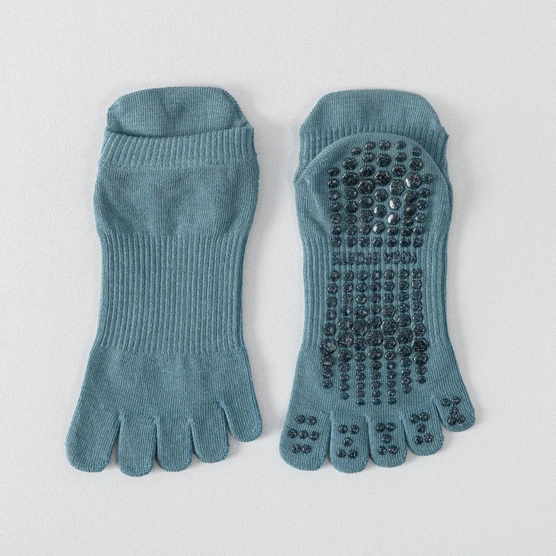 Full Toe Yoga Socks Women Non Slip Five Toes Pilates