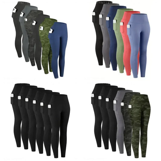 Womens High Waist Pocket Leggings for Yoga Workout and Fitness
