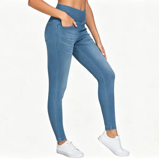 The Gym People Womens High Waisted Skinny Denim Jeans