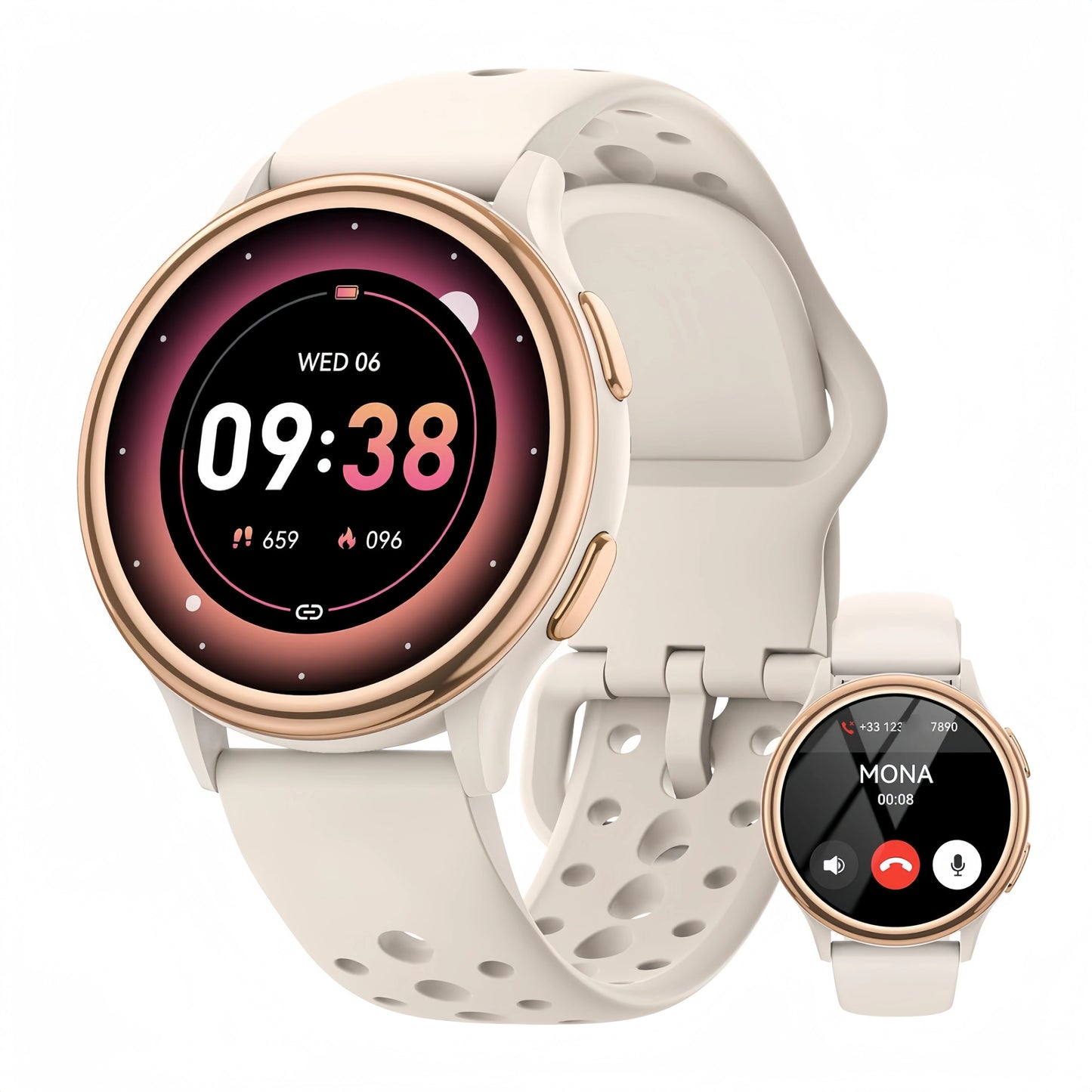 Smartwatch For Women Fitness Tracker With Health Monitoring Bluetooth
