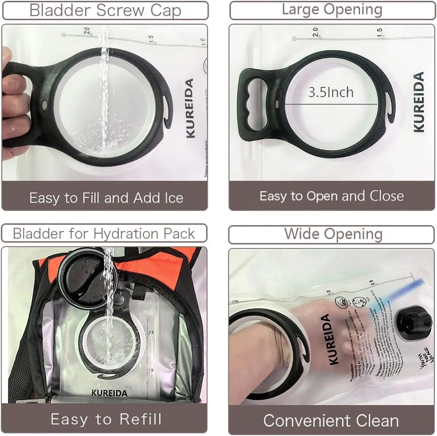 Hydration Bladder Leakproof Water Reservoir For Outdoor Activities