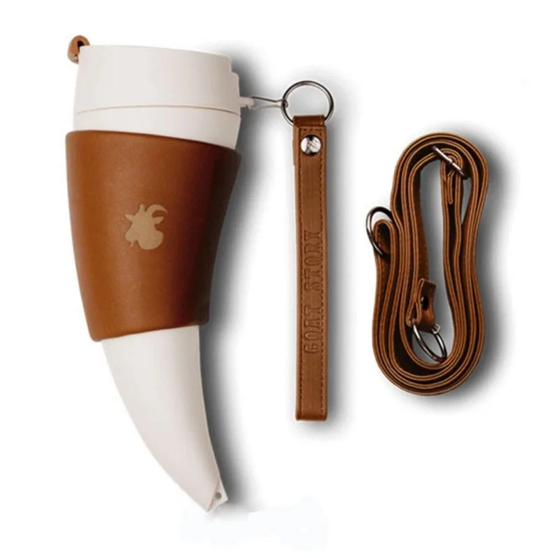 Goat Horn Design Stainless Steel Insulated Travel Water Bottle