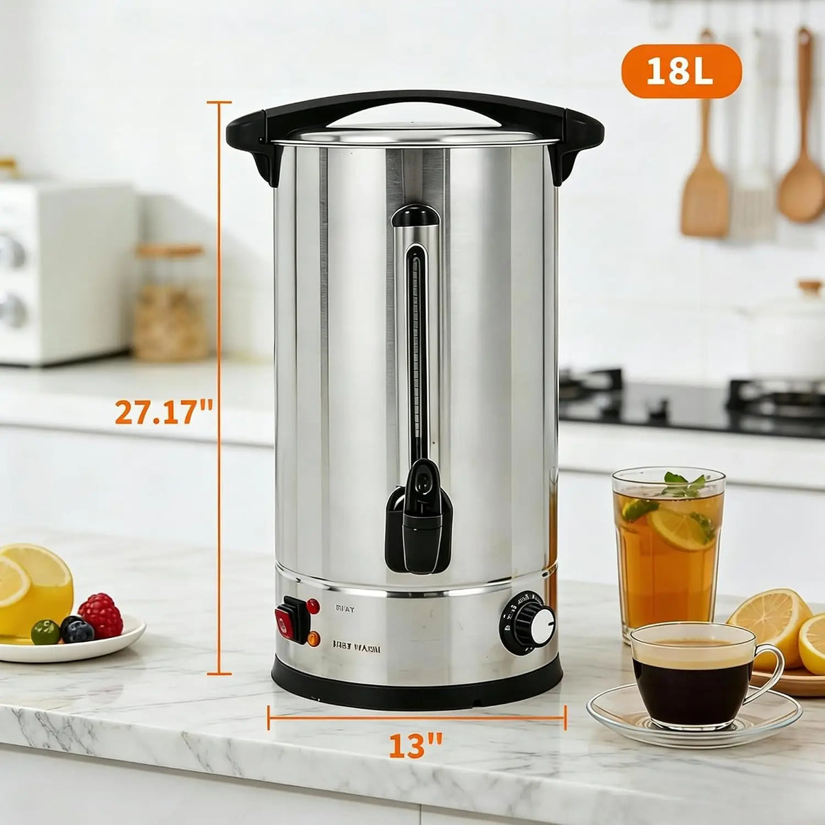 Tacleekii Commercial Coffee Urn Fast Brew Warm Beverage Dispenser