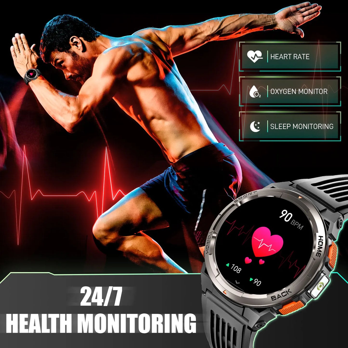 EIGIIS KE5 Smart Watch With Compass And Altitude Barometer Waterproof