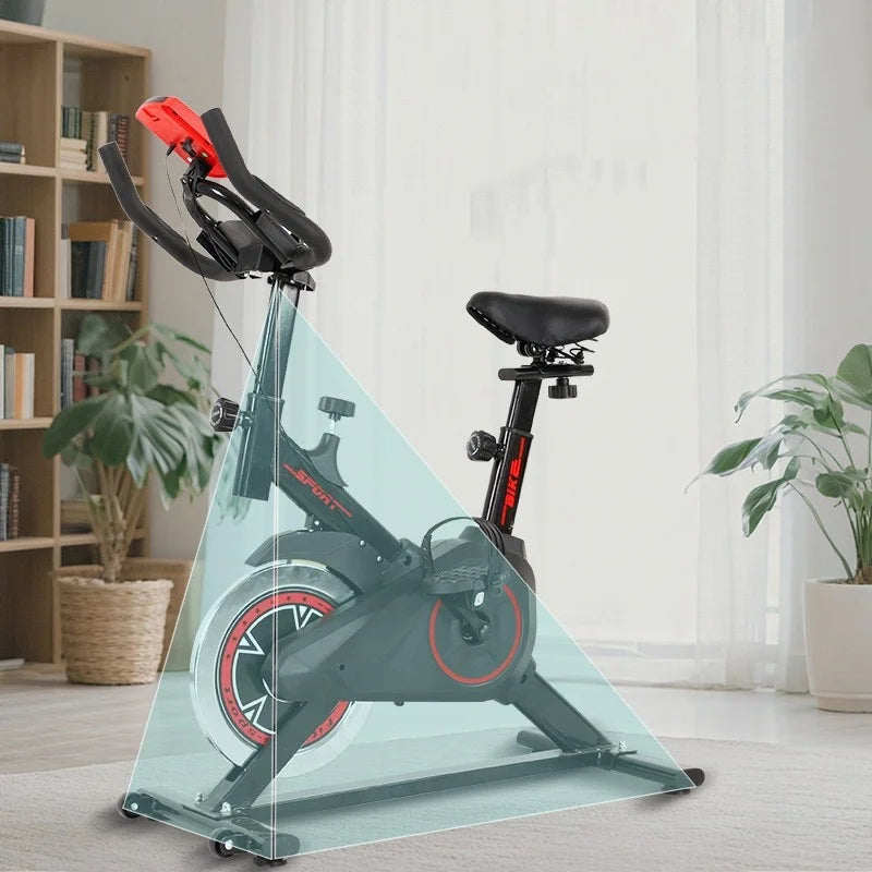 Foldable Indoor Spin Bike With Comfortable Seat For Cardio Training
