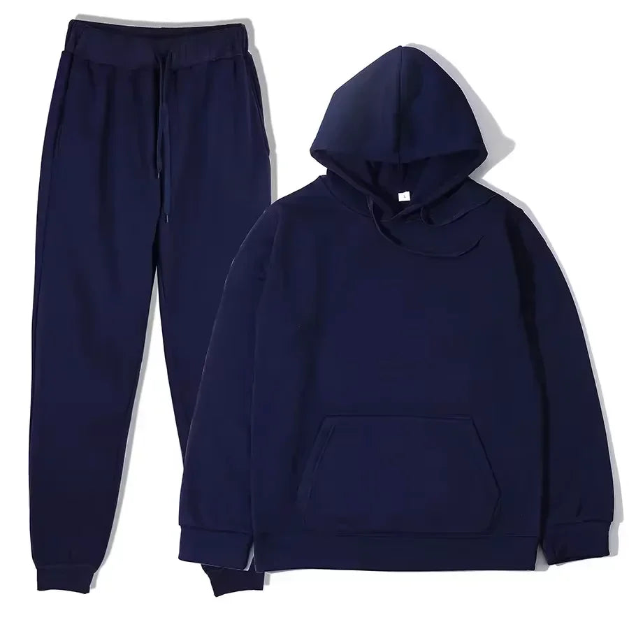 Winter Tracksuit Women Two Piece Set Hoodie Sweatpants