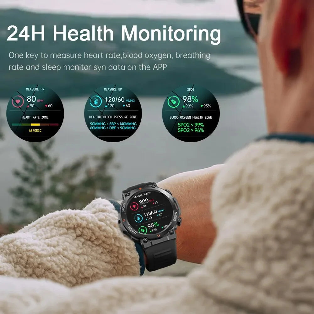 Senbono Men's Smart Watch Big Screen Bluetooth Call K56