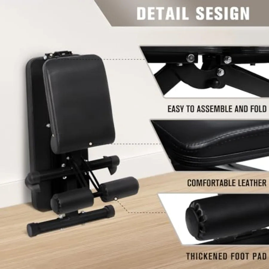 Adjustable Foldable Utility Weight Bench For Home Gym Strength Training