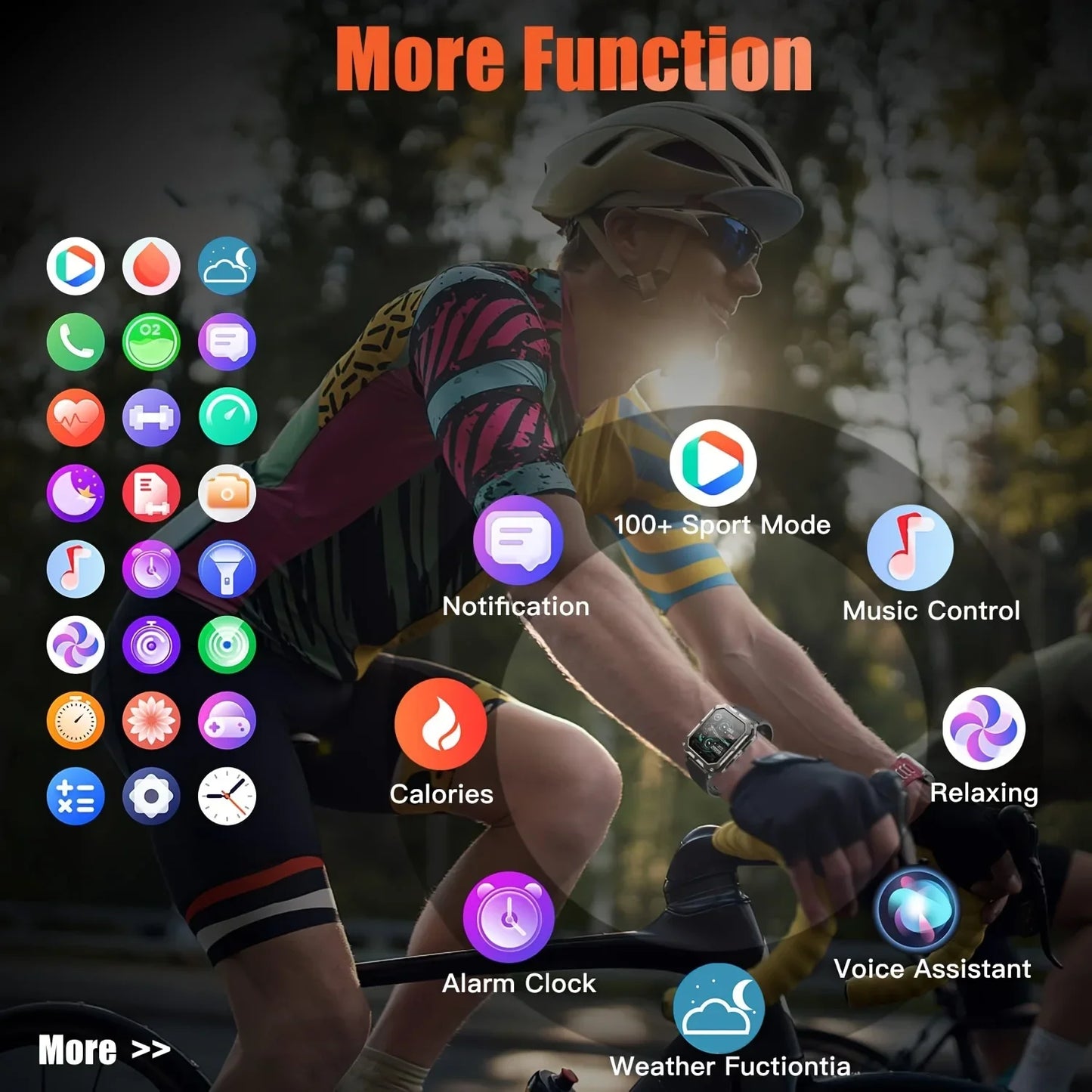 A Rugged Smartwatch IPX8 Call Dial Android iPhone Outdoor Sport