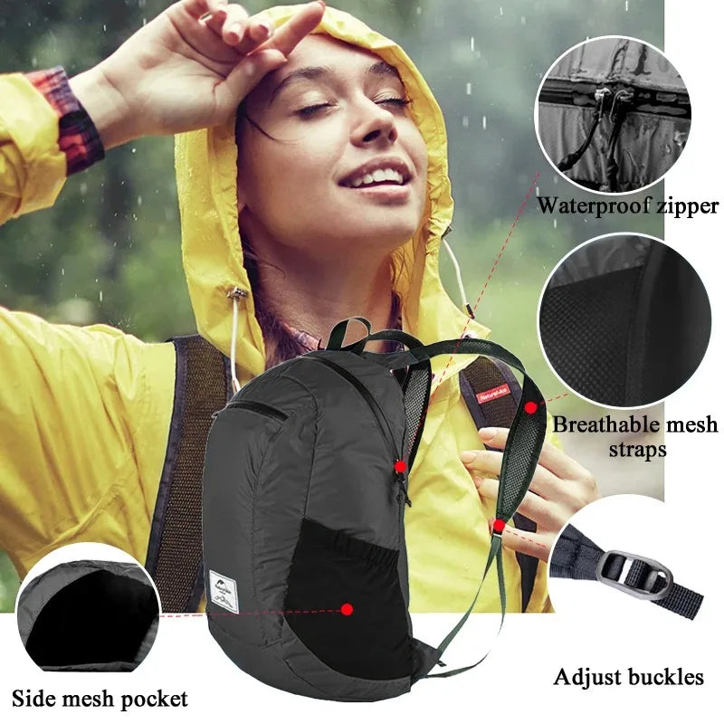 Naturehike Ultra Lightweight Nylon Camping Backpack For Outdoor Travel