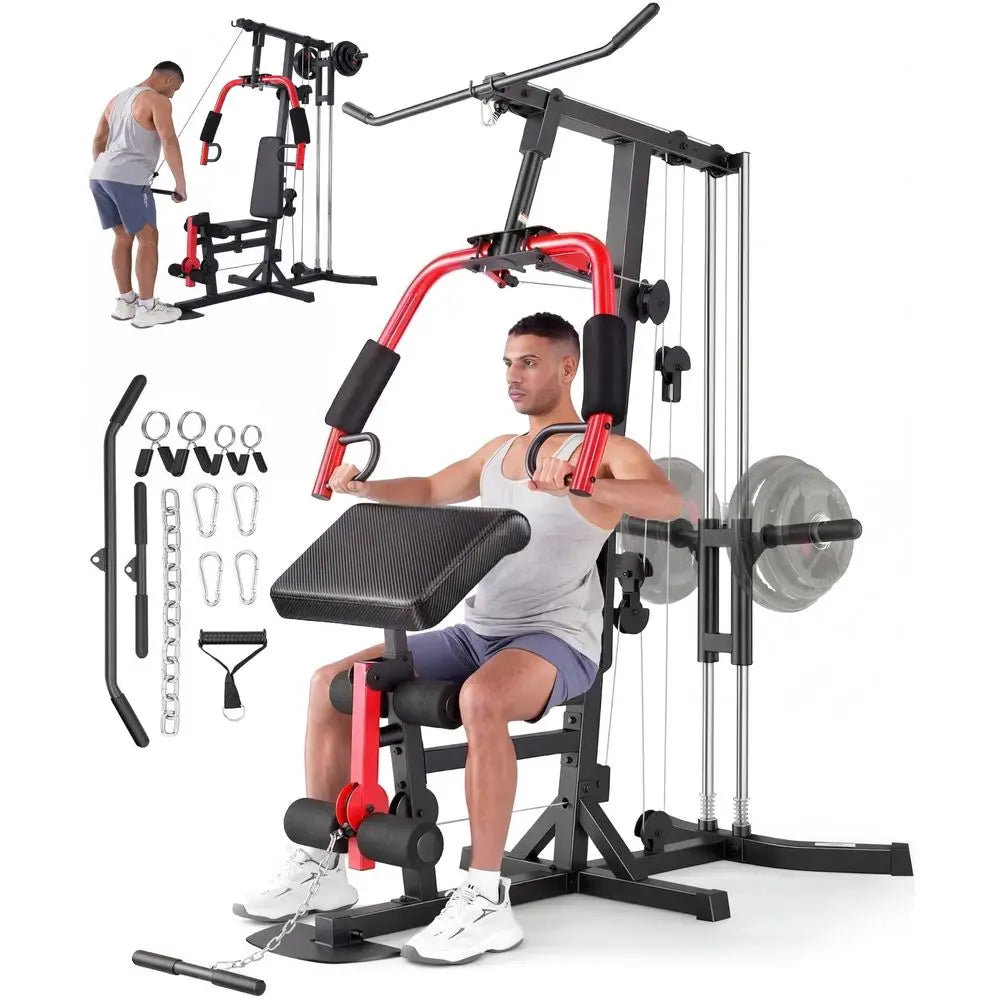 YTYIN All-in-One Home Gym With Pulley System Seated Row