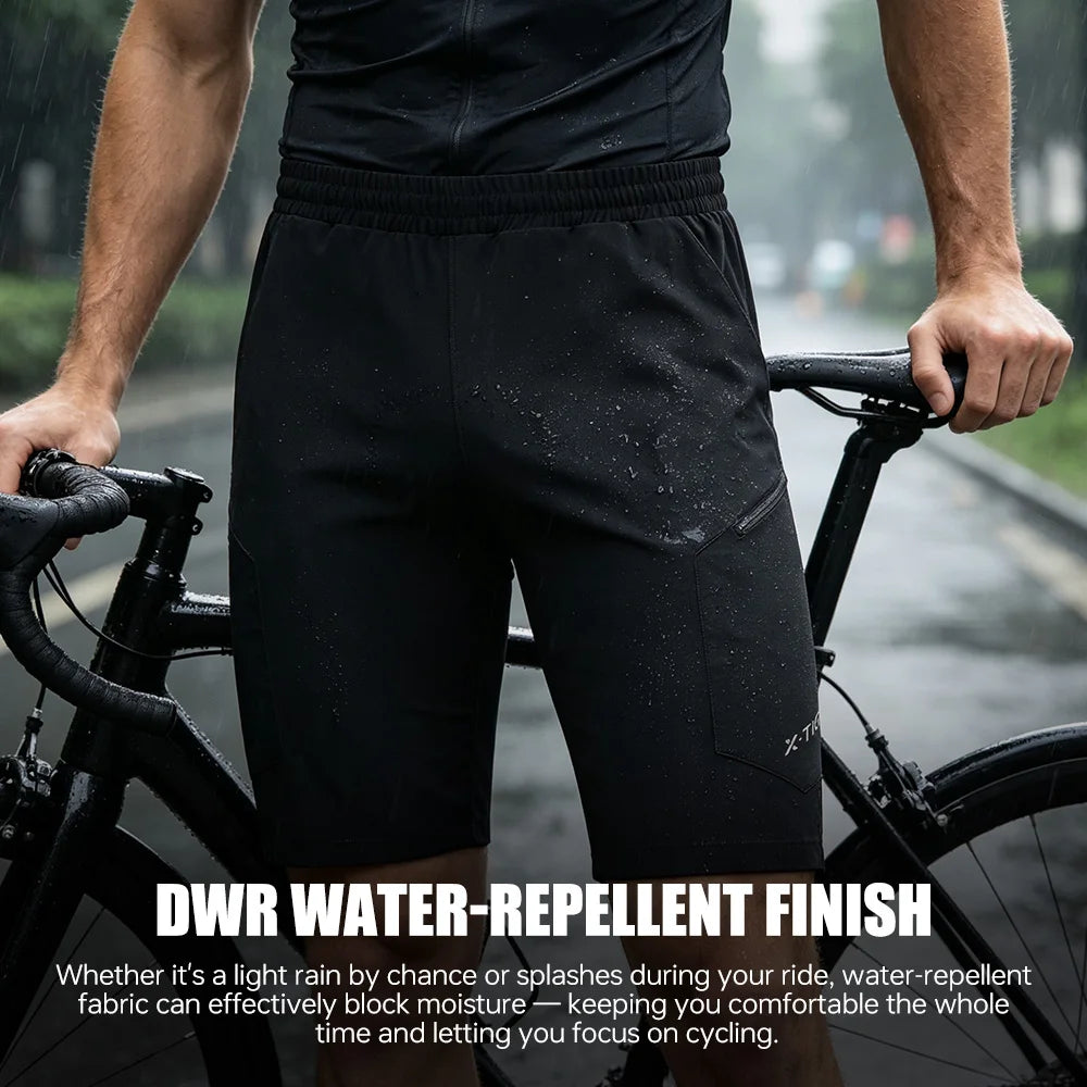 X-TIGER 2 In 1 Cycling Shorts Padded MTB Waterproof Wearproof